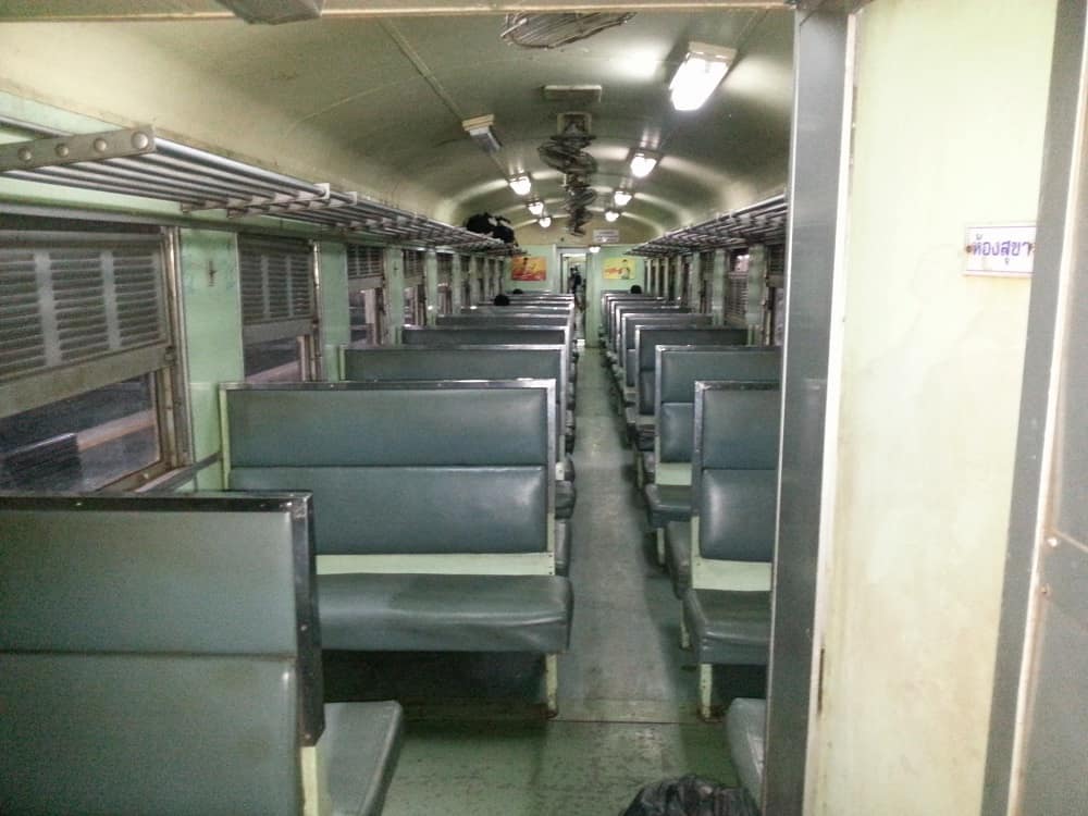 3rd Class Train Carriage from Bangkok to Chiang Mai