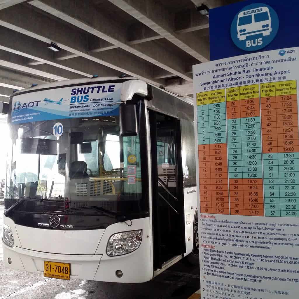 Free Shuttle Bus Service from Don Muang to Suvarnabhumi (BKK) airport